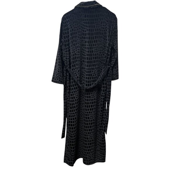 NATORI Black Velvet Robe Size Small Womens Vintage Luxury Loungewear - Picture 3 of 13